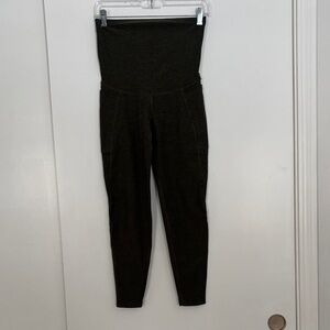 Beyond Yoga: Beyond the Bump Sage Green Heather Maternity Leggings